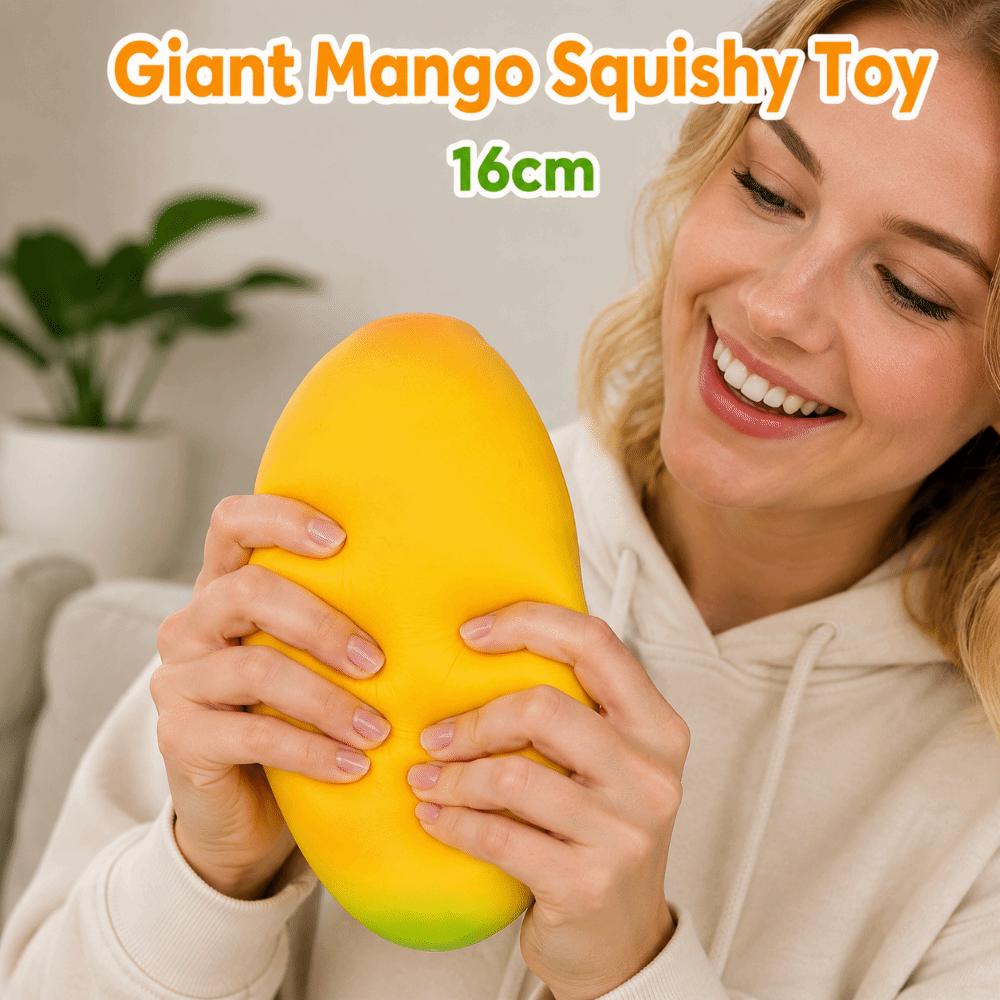 Yellow Giant Mango Squishy Toy Super Soft Mango Squeeze Toy Sensory Stress Ball  Office Desk Toy