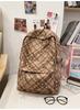 Schoolbag high value plaid star backpack women commuter leisure large capacity schoolbag light travel trend versatile backpack