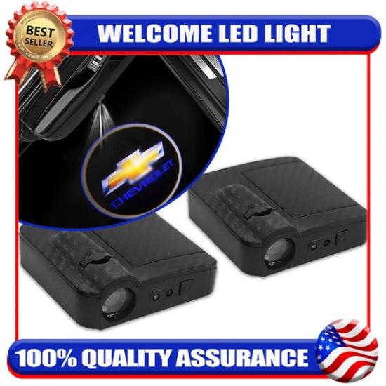 Wireless Ghost Shadow Projector Courtesy Door LED Light For CHEVROLET Universal