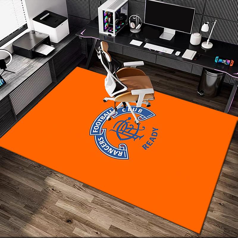 1pc Office Carpet, Rangers FC Chair Rug, Living Room Printed Area Rug, Home Chair Floor Mat