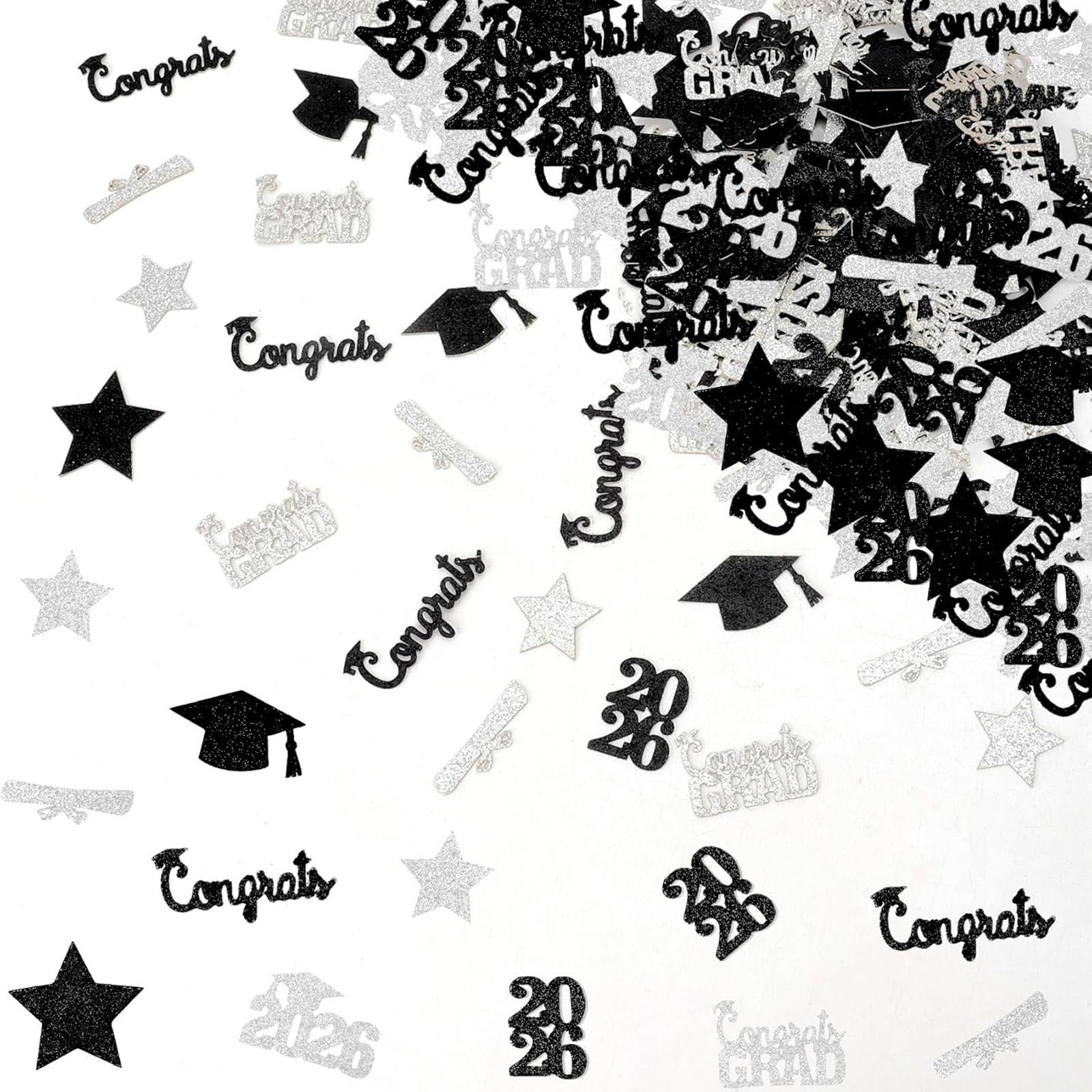 

Graduation Confetti, Cross-border Doctoral Cap Party Decorations, Graduation Stickers, Colorful Confetti One Size срібний