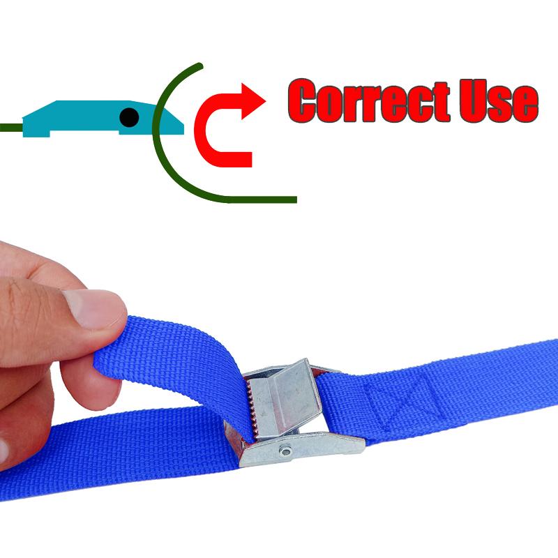 5pcs Blue 1 Meter Buckle Tie-Down Belt Cargo Straps For Car Motorcycle Bike With Metal Buckle Tow Rope Ratchet Belt for Luggage