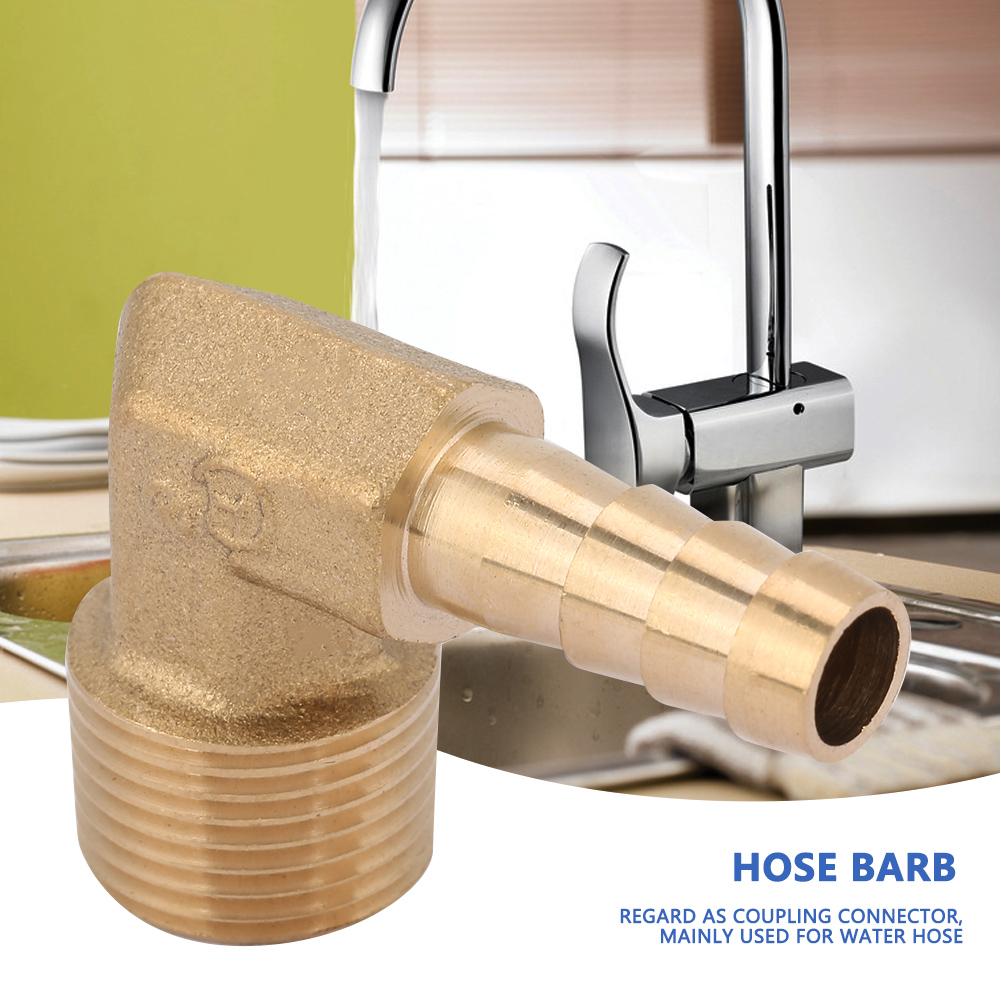 2pcset G38 Male Thread Brass Elbow Hose Barb Coupling Connector Joint Adapter Fitting(8mm)