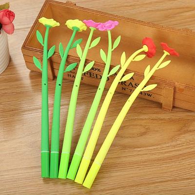 10 buc 0,5 mm simulare creativă camelia gel pix drăguț desen animat învățare papetărie floare pix personalizat birou rechizite pix semnătură pe bază de apă