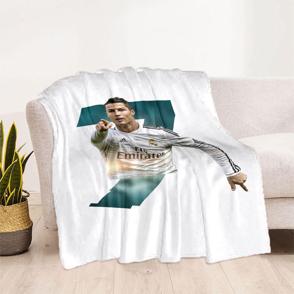 Ronaldo's Real Madrid Legend Blanket Soft Warm Cozy Suitable for Picnics Office Livingroom All-Season Use Stylish Decor Best Holiday Gift for Friends