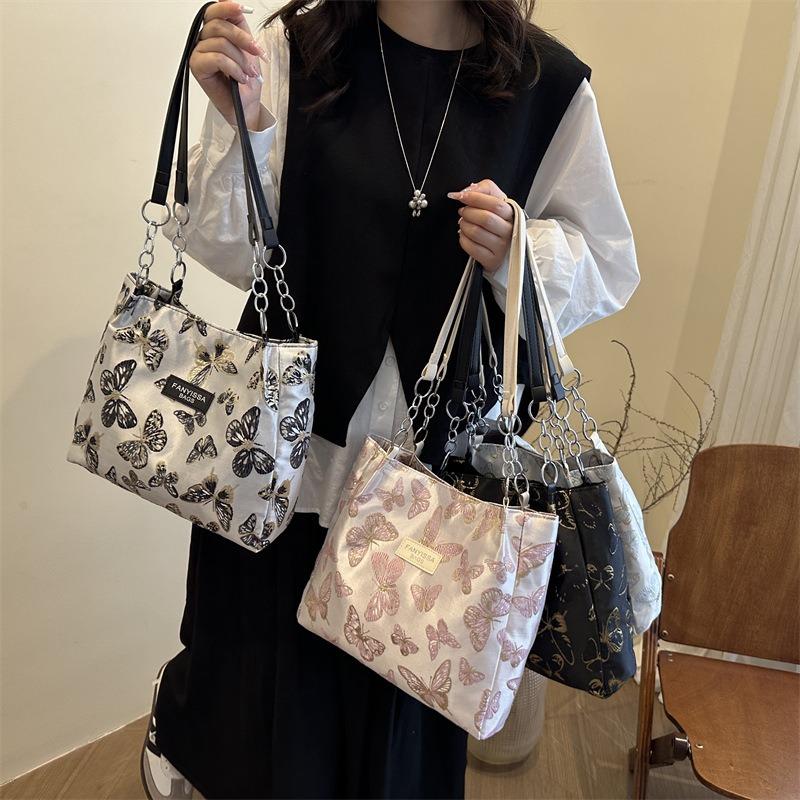 Bags Women's 2 New Fashion Versatile Casual Shoulder Bag Large Capacity Simple Commuter Bucket Bag
