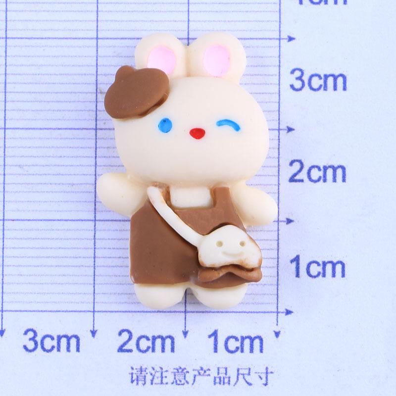 10Pcs New Cute Mini Cartoon Rabbit, Flat Back Resin Cabochons Scrapbooking DIY Jewelry Craft Decoration Accessorie