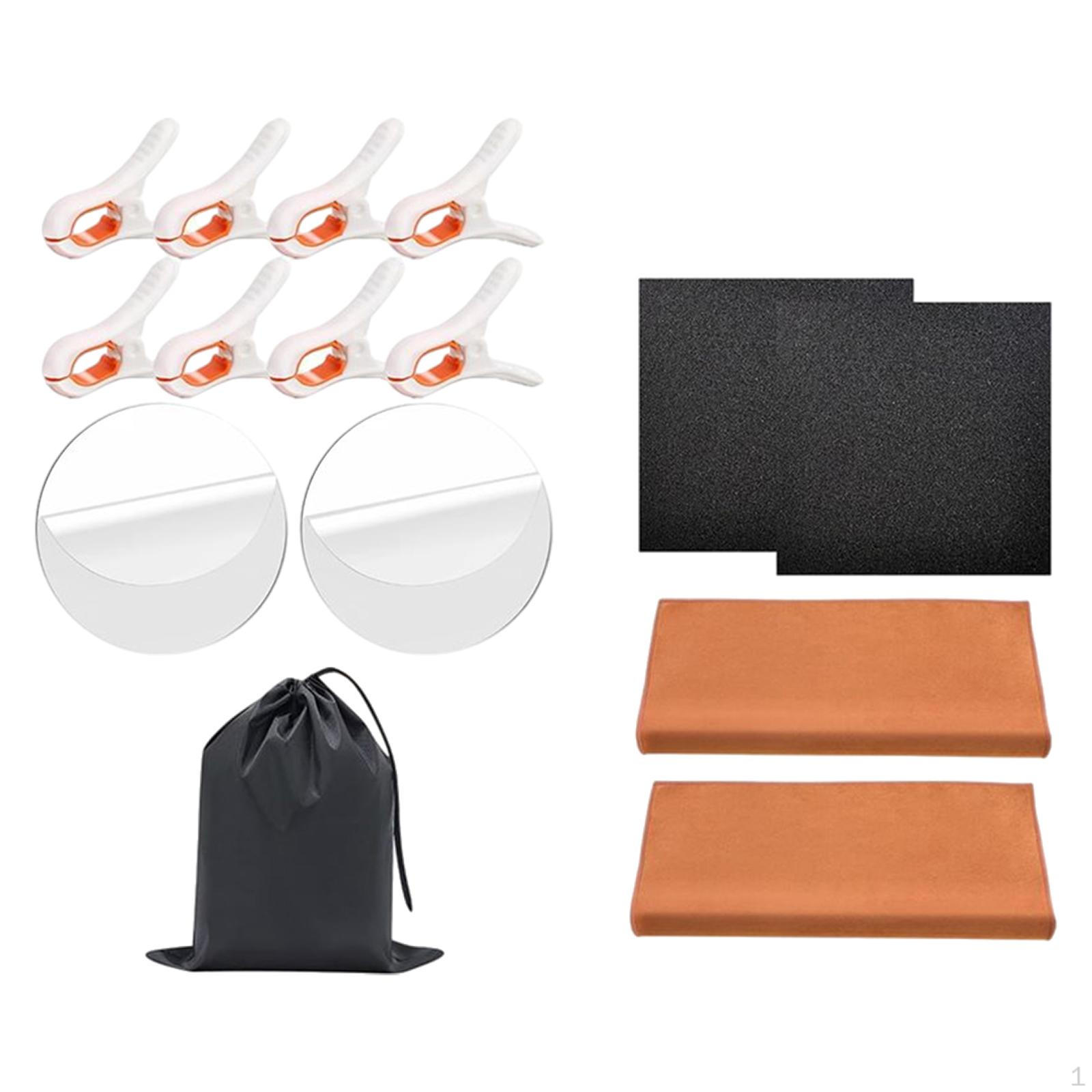 

Card Flattening Kit Care Repair Tool Set Fix Bent Cards Easy to Use Towel Clear Round Plates Multi