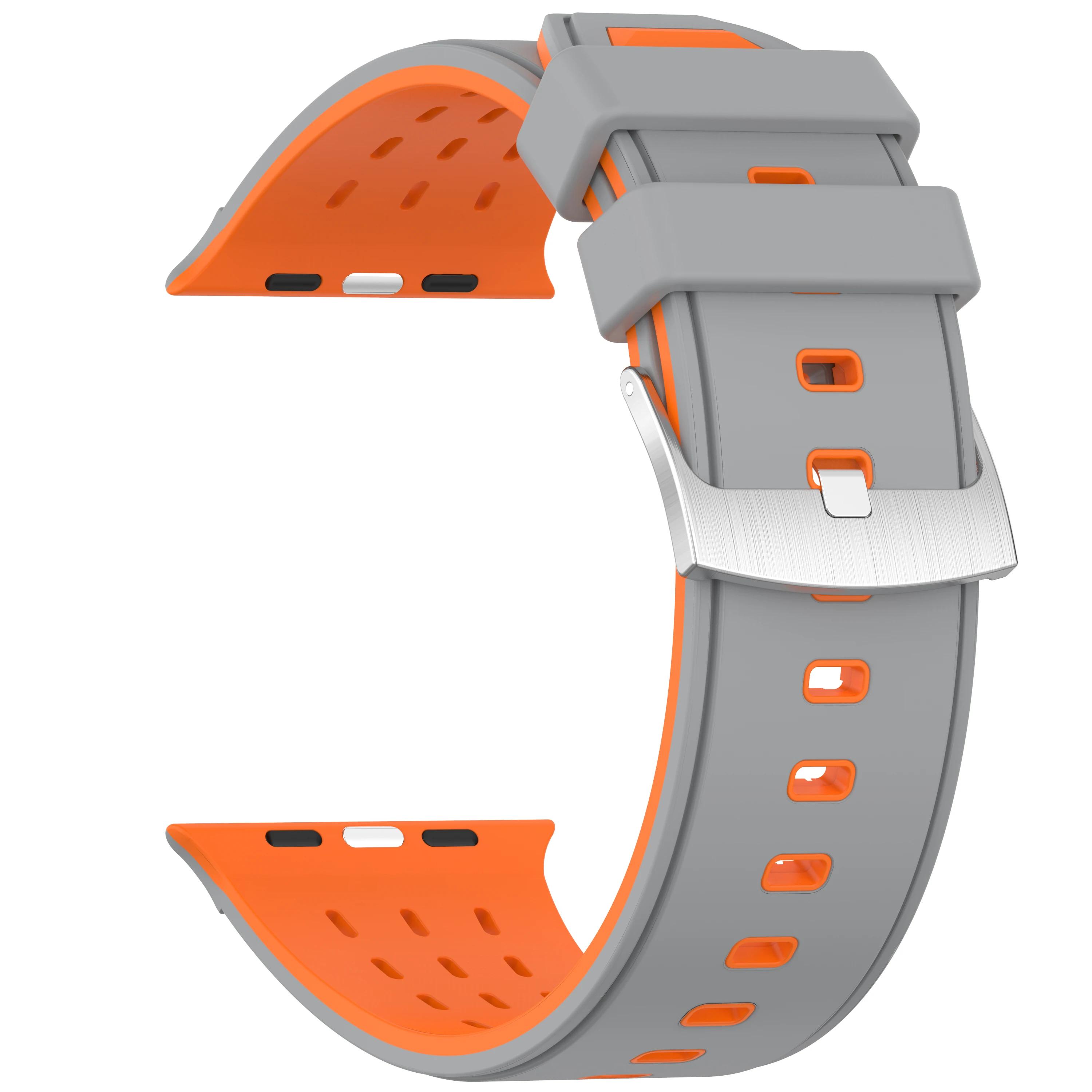 

Bands For Apple watch strap Ultra 3 2 49mm 46mm 45mm 44mm 42mm sport silicone Bracelet correa IWatch Series 11 10 9 8 7 6 5 SE 3 Series 10 11 46mm