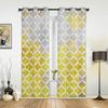 Moroccan Texture Yellow Oil Painting Modern Window Curtains for Living Room Bedroom Curtain Kitchen Treatment Blinds Drapes