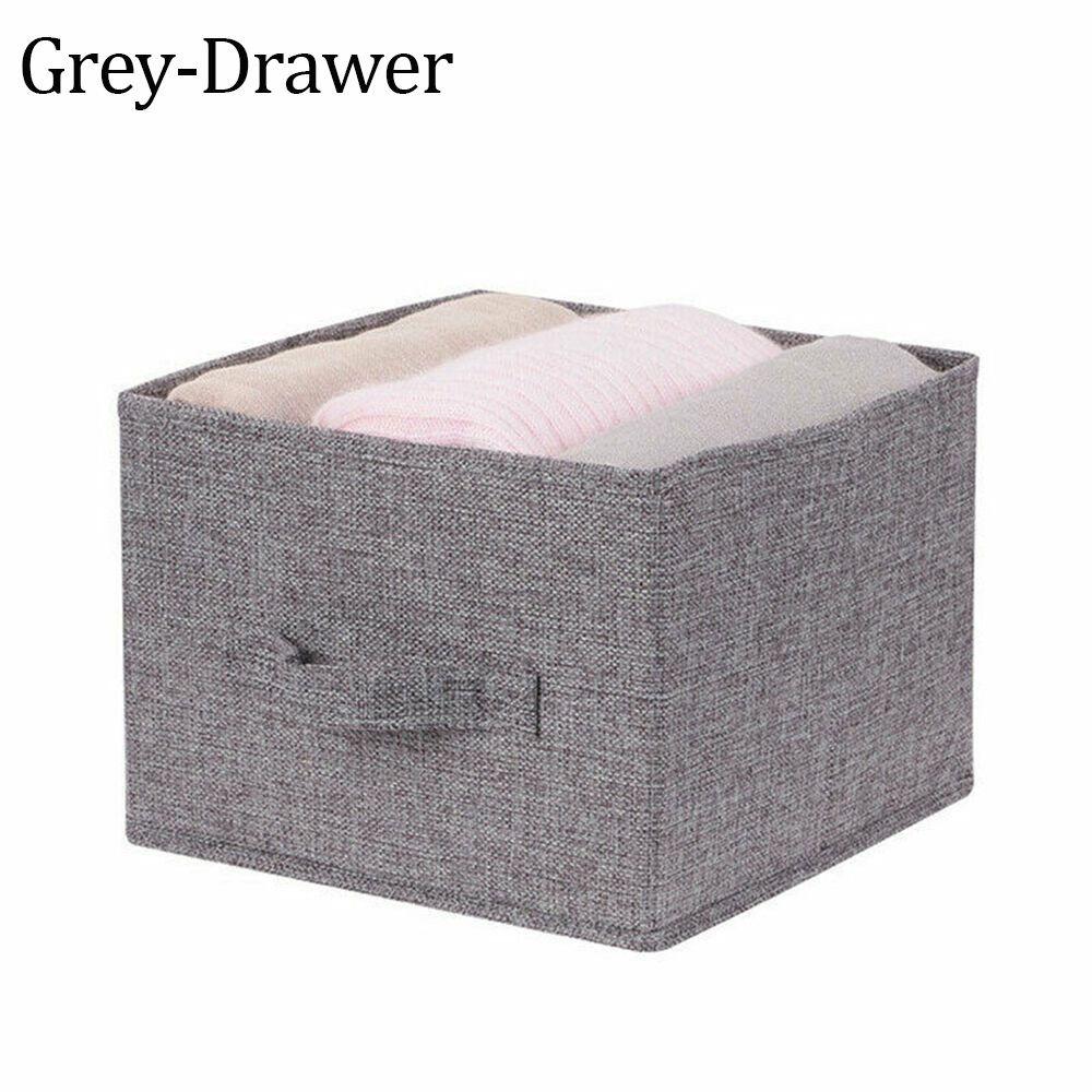 Space Saver Foldable Wardrobe Storage Bags Anti-dust Drawer Hanging Storage Pouch 3/4/5 Layers Cotton Clothes Organizer