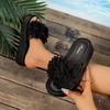 Women Slippers Summer 2025 Summer Wedge Sandals Trend Anti-slip Comfortable Slippers Slides Women Flowers Designer Shoes