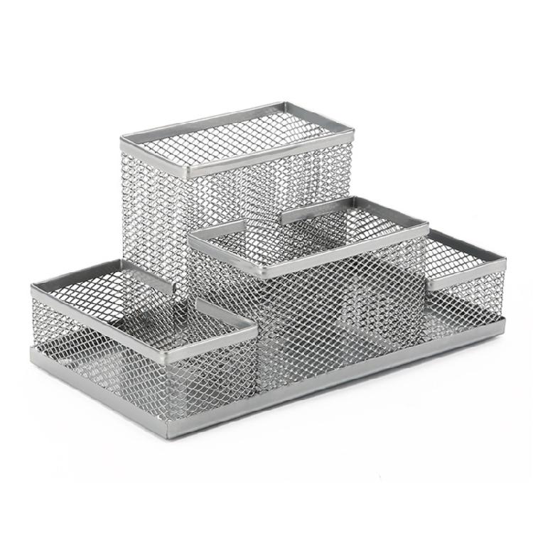 

Металева підставка для ручок Тримач для ручок Дружній до столу Організація та Практична сітка для щоденного використання срібний