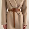 Wide Knotted Waist Belt Women Adjustable Faux Leather Coats Sweaters Casual Outfits Vintage Chic Style