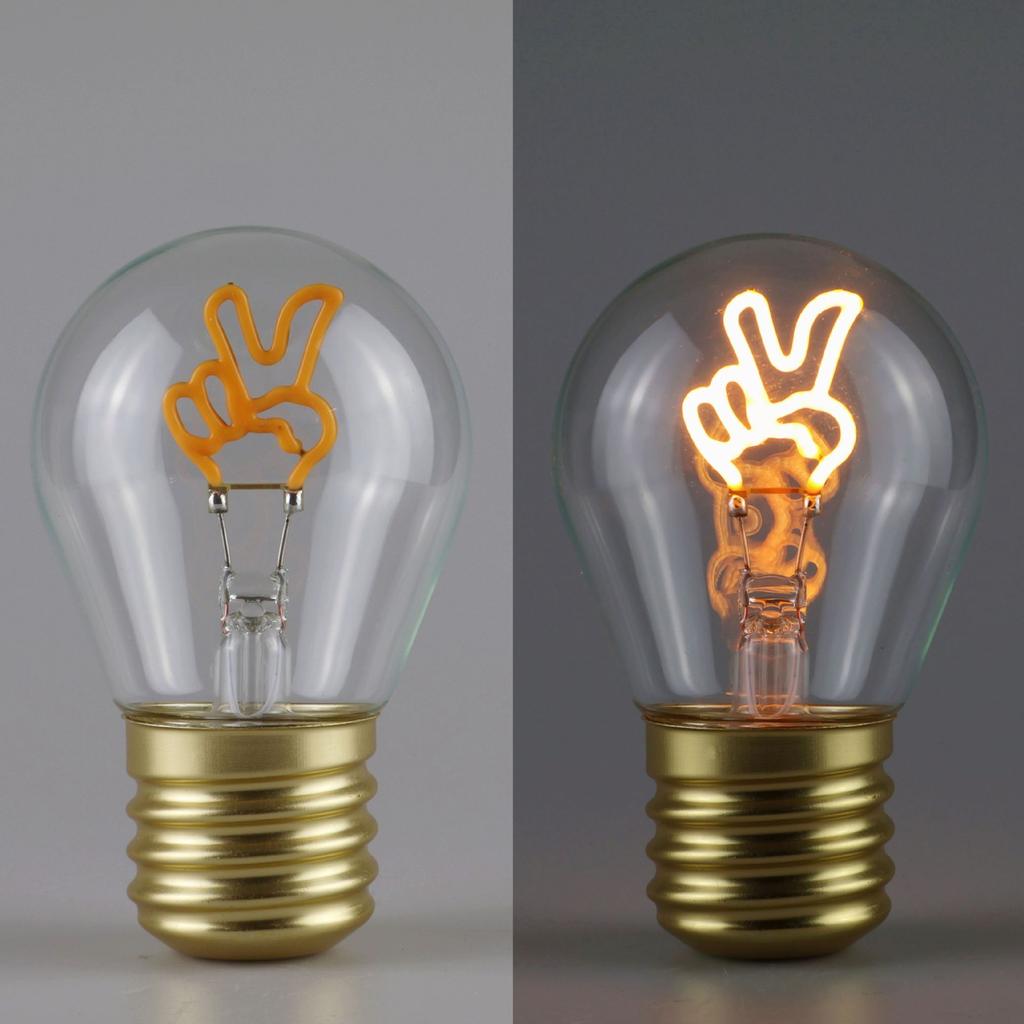 Niedliches Cartoon LED-Glühbirne Nachtlicht, Wiederaufladbar, Bunte Dekorative Tragbare Lampe