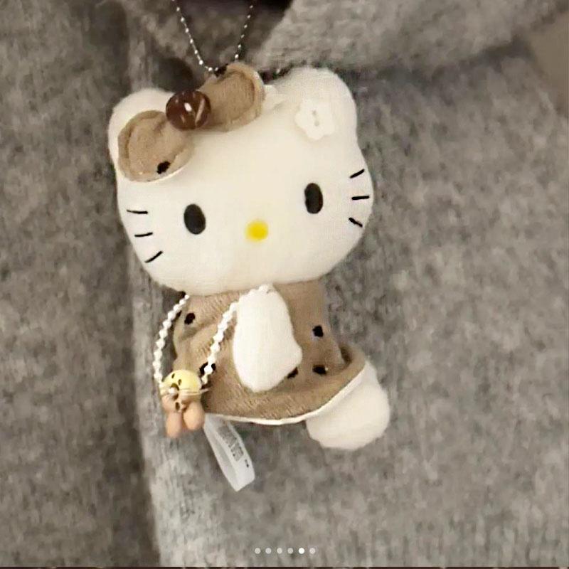 Очаровательный брелок для сумки Hello Kitty из черной кожи Серия Helloholle Kt Подарок