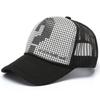 Alphabet Embroidered Mesh Cap With Sun Protection For Summer Casual Wear