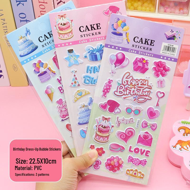 Cross-Border Multi-Style Cute Cartoon Bubble Stickers for Kids