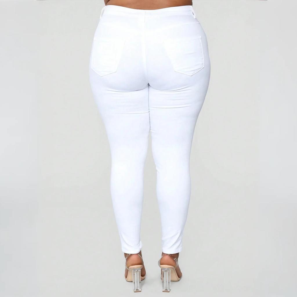 Damen Locker Und Lässig Trend Zerrissen Lässige Mode Eng Anliegende Beinjeans