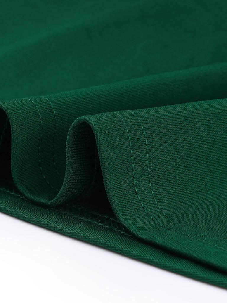 Allegra K Women's Knee-Length Cocktail Dress, Half-Sleeve V-Neck, Green, Size XS