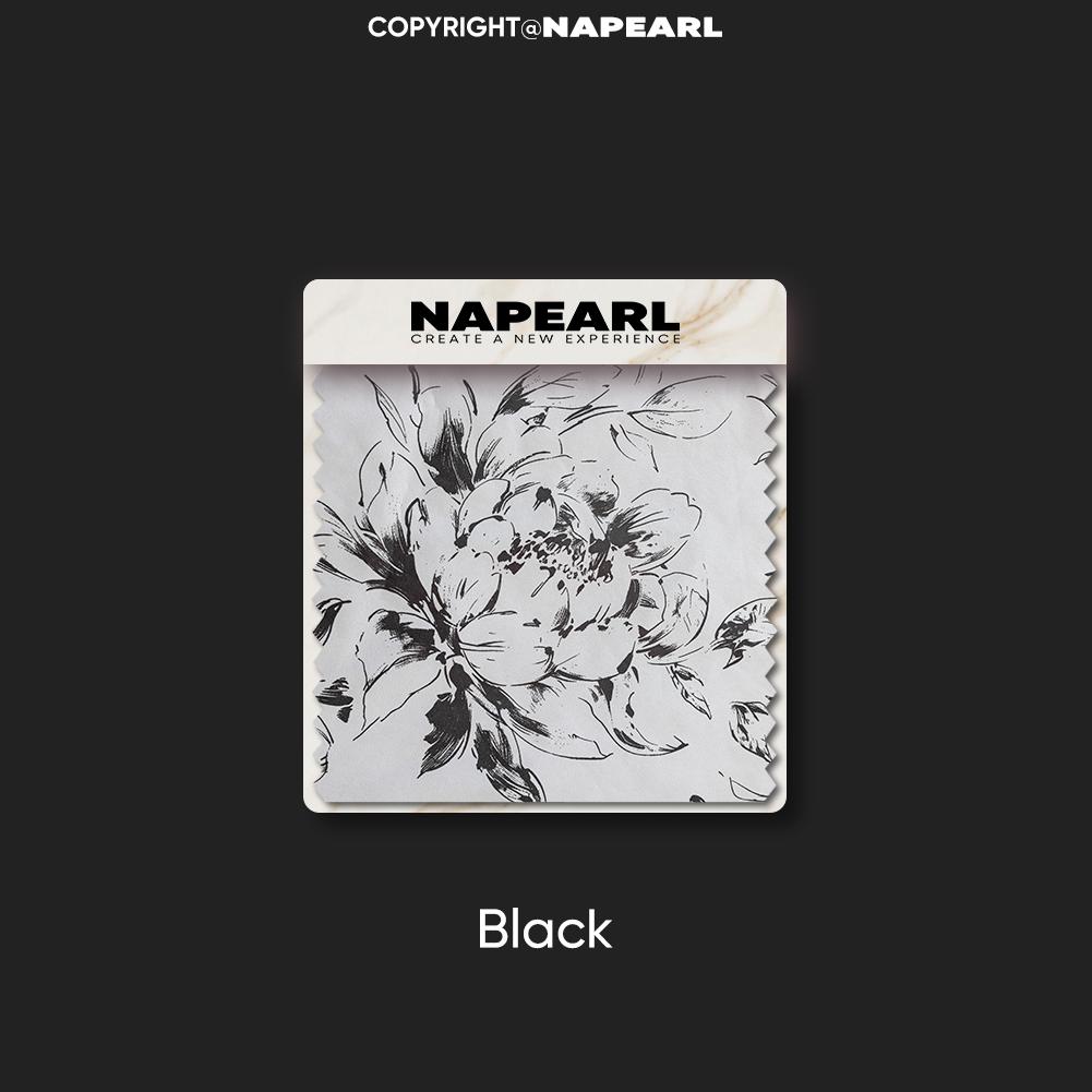 

1 шт. шторы NAPEARL во французском ретро-стиле с цветочным принтом, 100% полностью светонепроницаемые шторы для спальни, гостиной, балкона, окна для домашнего декора W150cm x L260cm чёрный