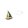 Iron Sailboat Sculpture Tabletop Ornament Feng Shui Decor Collection Decorative Figurine for Table