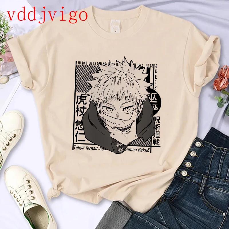 Streetwear Tshirt Japanese Anime Tshirt Jujutsu Kaisen Gojo Satoru Yuji Itadori Unisexga T Shirt Top Tees Clothes Y2k 90s