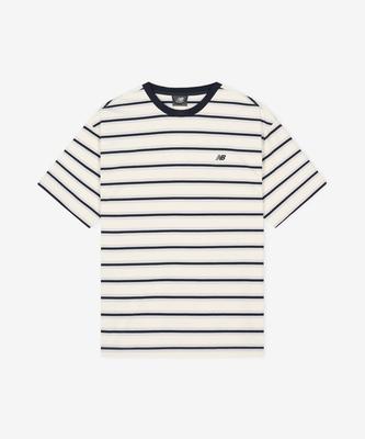 Nyuballanseu Nbneg31583 / Uni Track Club Striped Short Sleeve Tee (Cream)