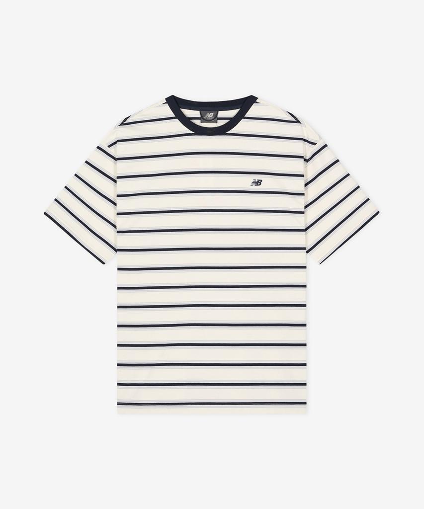 Nyuballanseu Nbneg31583 / Uni Track Club Striped Short Sleeve Tee (Cream)