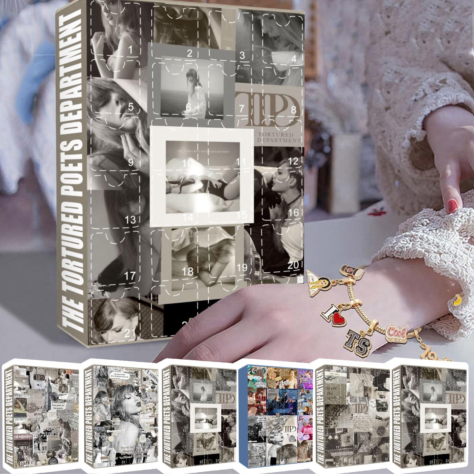 

Подарки в виде Адвент-календаря 2024 года, набор для самостоятельного изготовления браслетов для детей и взрослых, 24-дневный рождественский календарь обратного отсчета, ювелирные подарки