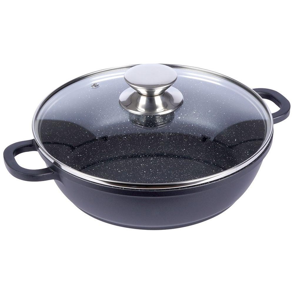 Poêle Granitée Casserole pour Frire Mijoter Four Orion Grande 24cm