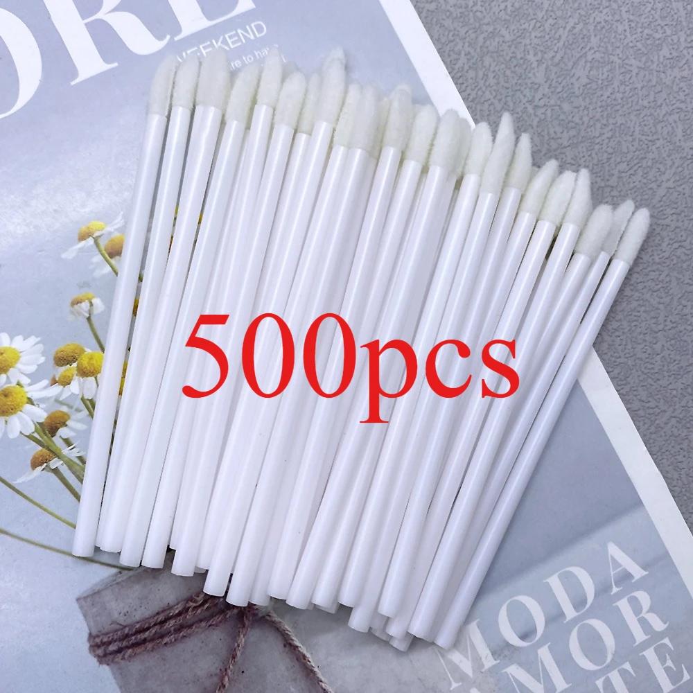 500/100PCS Lip Brush Eyelash Wands Applicators Disposable Lip Brush Lipstick Brush Lip Gloss Applicator Wands Makeup Beauty Tool