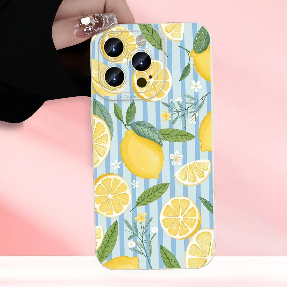 For Xiaomi 15T Pro 5G 11 Lite 5G 14 14T 13T 12T Case Fresh Lemon Print Pattern Cover For Poco F7 5G F6 F5 X7 X6 X5 M6 Soft Funda