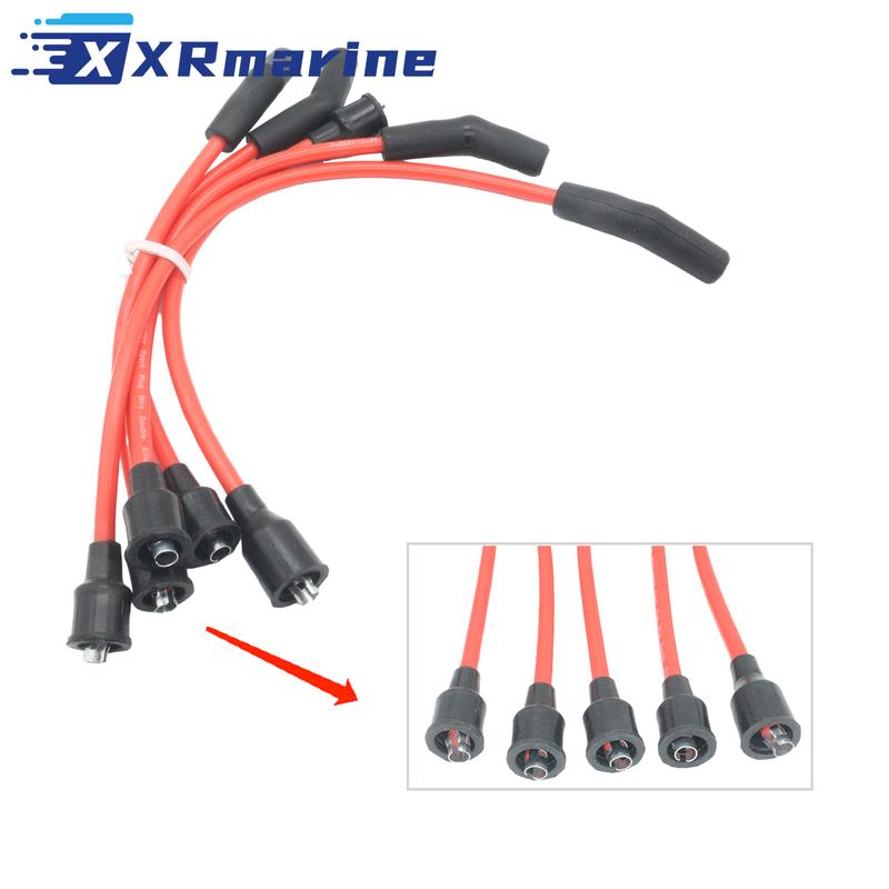 Spark Plug Wire Set 84-813720A5 For Mercruiser 110 120 140 3.0LX 84-816761Q5 816761A5 43376A5 Sierra 18-8800-1 Mallory 9-28020