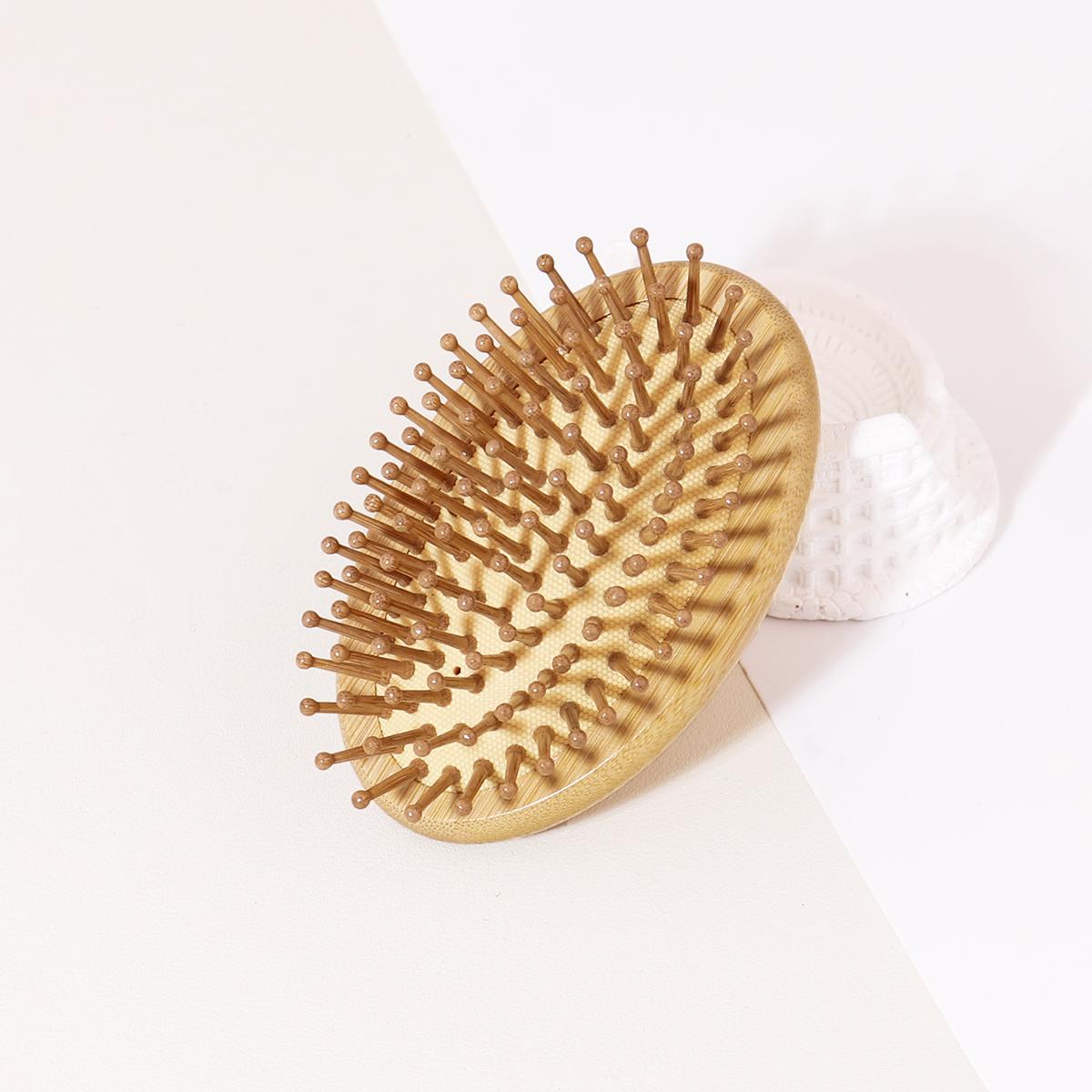 1pc bamboo brush anti-static air cushion hair loss massage hair brush hair care healthy bamboo comb Special for real hair wigs