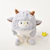 Winter infant face protection knitted hat windproof and warm ear protection hat fleece thickened male and female treasure cute plush hat