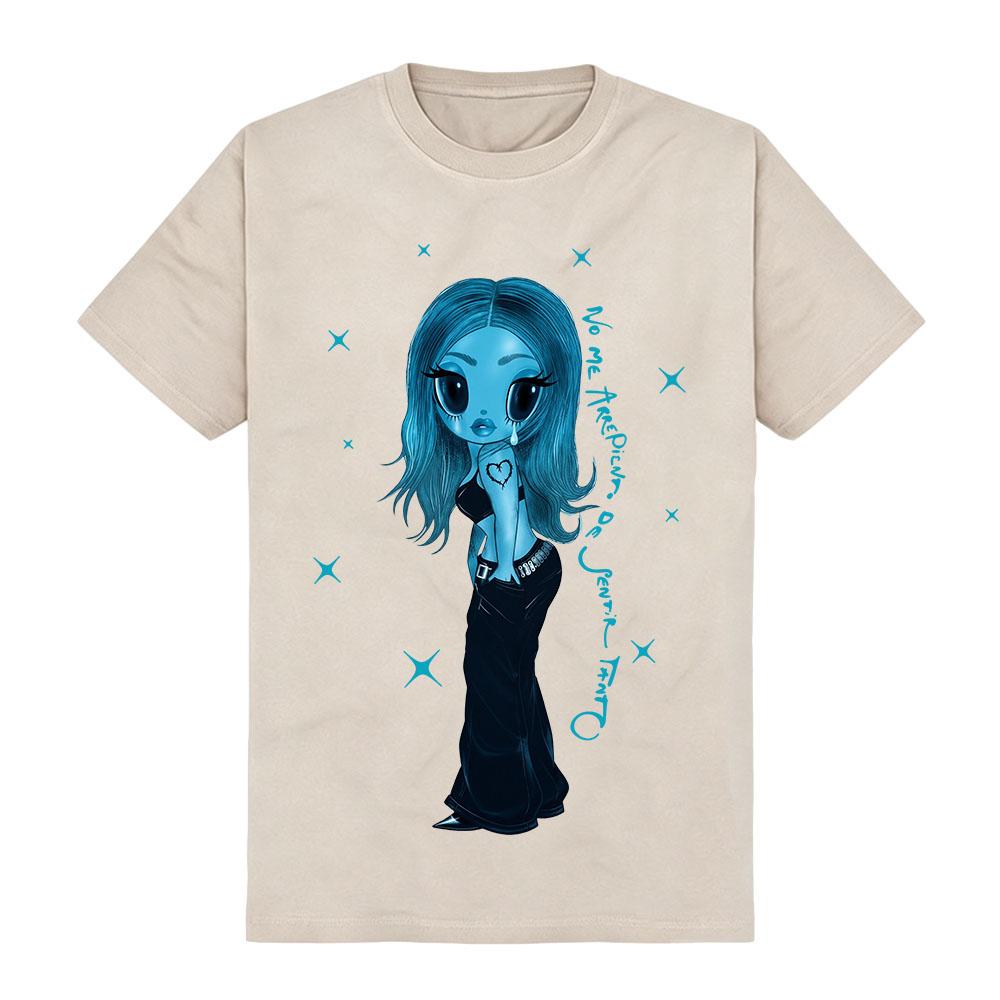 Karol G No Me Arrepiento De Sentir Tanto T-Shirt Spanischer Buchstaben Slogan Print T-Shirt Kurzarm Rundhals Gothic Streetwear Shirt