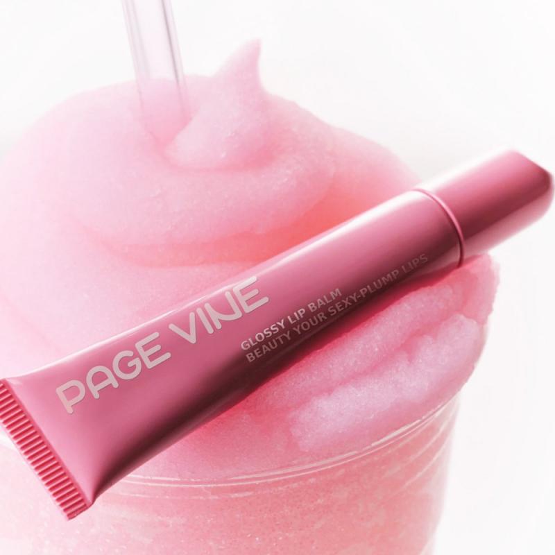 PAGE VINE Peptid Lipgloss Flüssiger Lippen-Tint Feuchtigkeitsspendendes Lippenöl 12ml Wässriger Glanz Ohne Duftstoffe