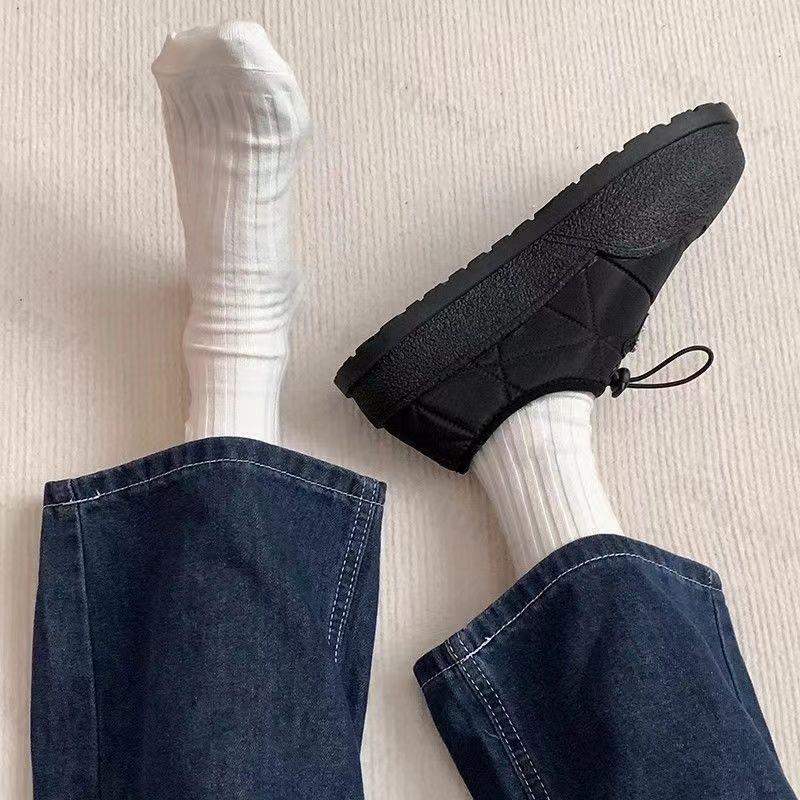 Women's Cotton Shoes Autumn Winter New Lightweight Comfortable Soft Sole Casual Shoes Non Slip Thicken Plush Vintage Warm Shoes