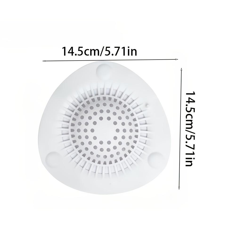 1pc White Silicone Shower Drain Hair Catcher - Anti-Clog, Lightweight, Efficient Water Flow for Bathroom Use 5.0 1 Rev
