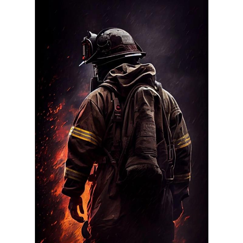 

Винтажный отважный пожарный пожарный дым пожарный пожарная машина художественные плакаты холст живопись настенные принты картина для комнаты домашний декор 21cm×30cm NoFrame