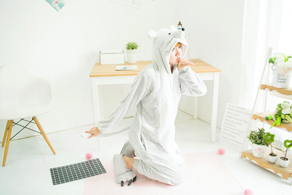 Maus Kigurumi Tier Kigurumi Pyjama Cosplay Kostüm (XL)