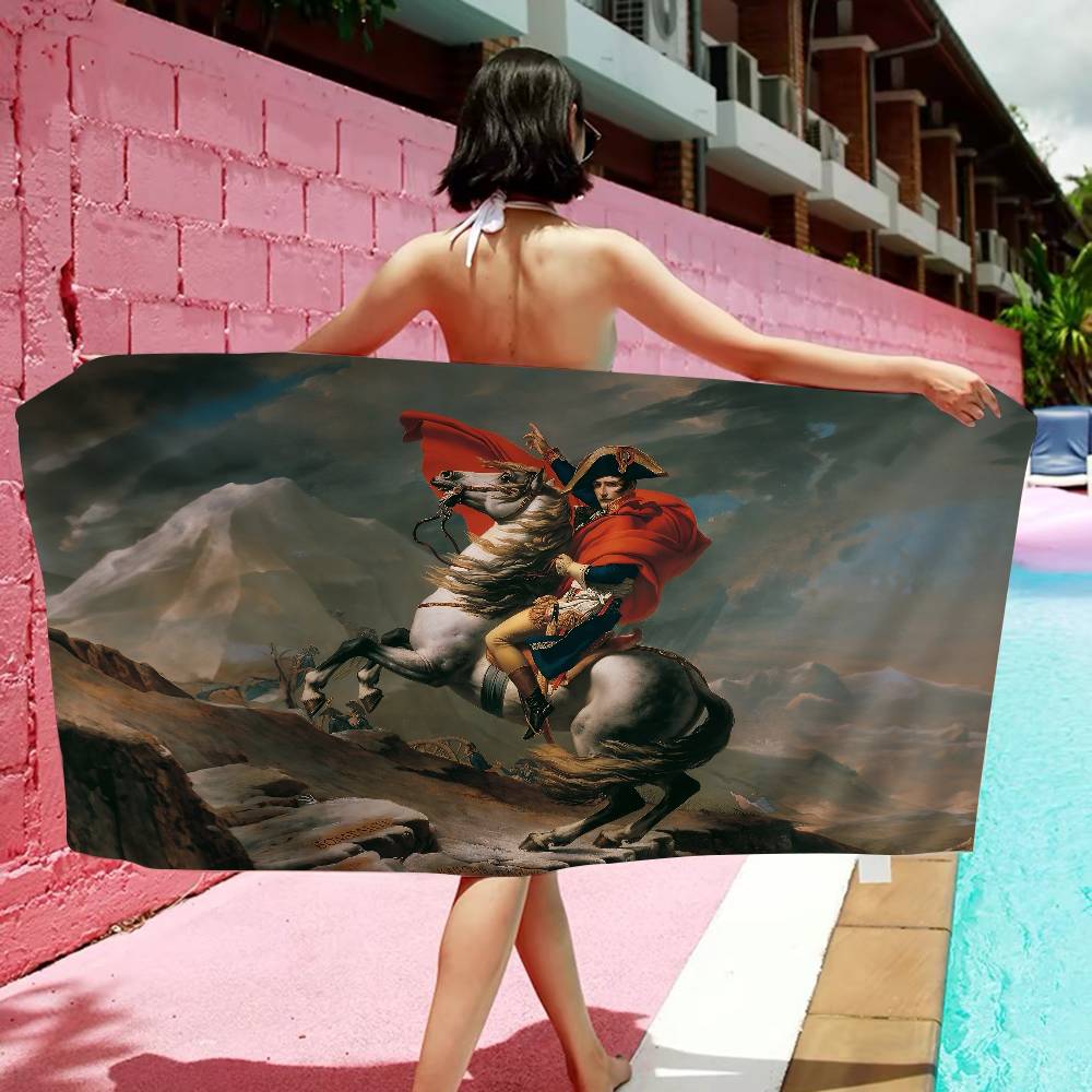 Napoleon Bonaparte Art Anime Beach Swimming Towel Soft Absorbent Washcloth Children's Gifts for Kids Travel Camping Gym