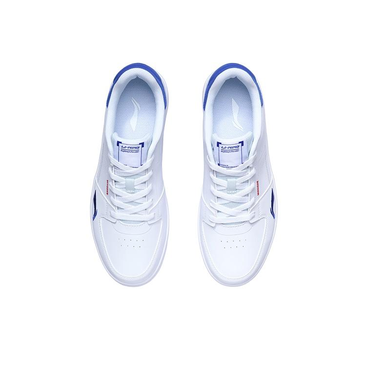 Li Ning Oneplay Slip Resistant Durable Low Top Skate Shoes Unisex Sneakers White Blue AGCR187-1