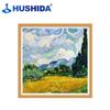 HUSHIDA 33-inch Square Digital Advertising Display with Wooden Frame CN plug (adapter included)
