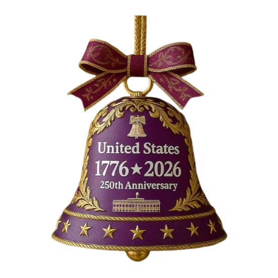 USA 250-årsjubileum Klokke Ornament Minne Dørklokke Juletrepynt Patriotisk Suvenir Gaver til Samlere