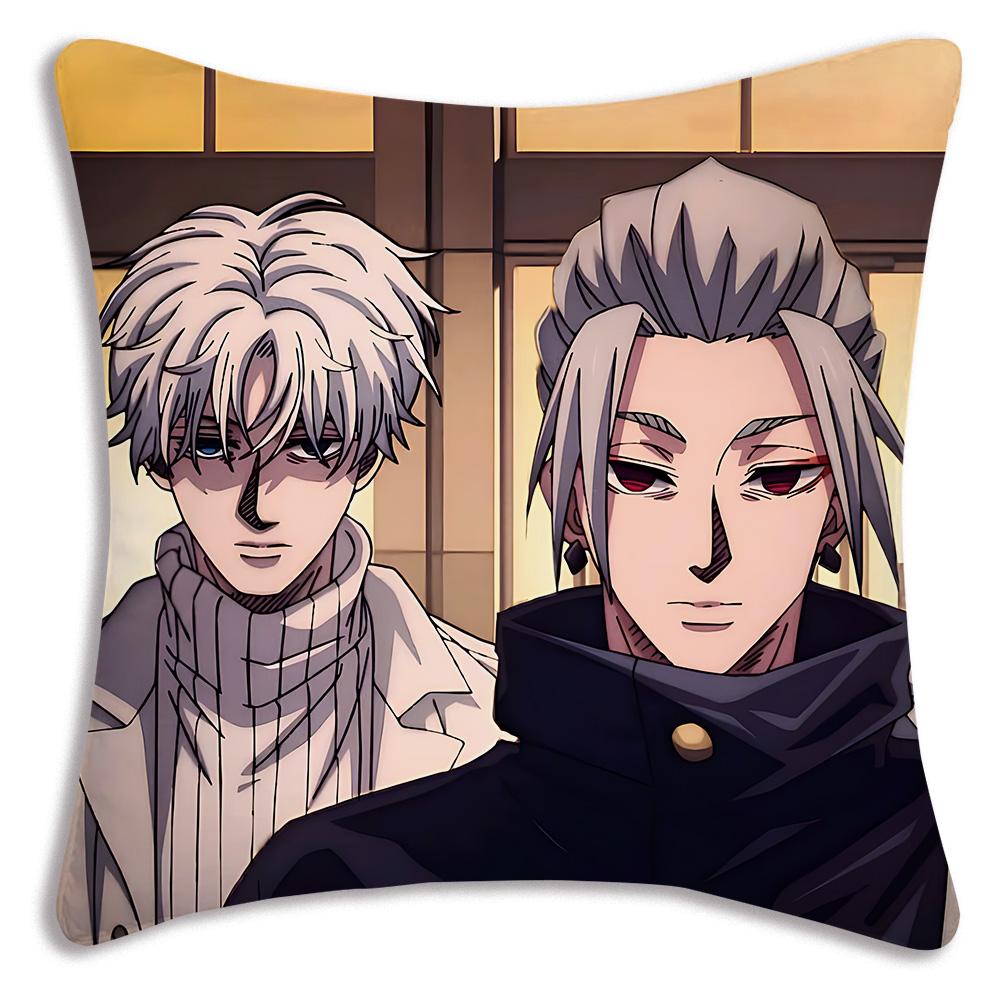 Anime Sakamotos Days Pillow Covers Cartoon Sofa Decorative Home Double-sided Printing Short Plush Cute Cushion Cover