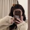 Cute Girl Lamb Wool Grab Clip Triangular Cat Ears Hair Grab Small Bangs Clip Autumn And Winter Plush Hair Accessories