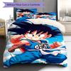 Son Goku Pattern Bedding,Quilt Set Quilt Cover Pillowcase Home Birthday Gift (1 * Duvet Cover + 2 * Pillowcase, Without Core)