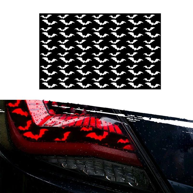 1pc Universal Car Light Vinyl Halloween Creative Sticker Car Taillight Decoration Decal Car Headlight Bat Styling Sticker Film